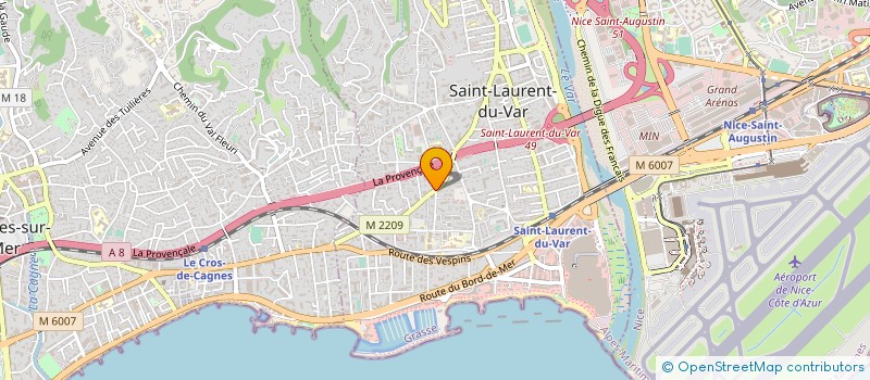 localisation de l'entreprise MONSIEUR BERNARD CRAS à SAINT-LAURENT-DU-VAR