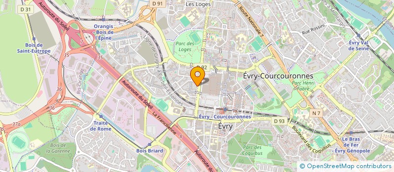 localisation de l'entreprise MONSIEUR BERNARD CRISTALLI  EVRY-COURCOURONNES
