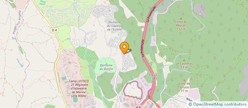 localisation de l'entreprise MONSIEUR BERNARD CUADRADO à FREJUS