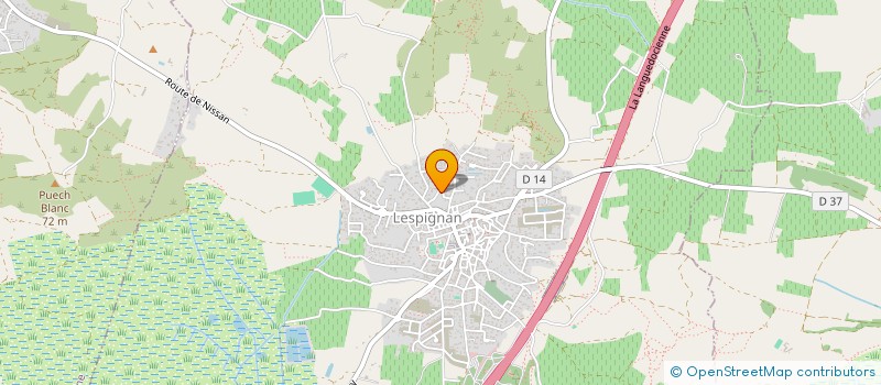 localisation de l'entreprise MONSIEUR BERNARD CUN  LESPIGNAN