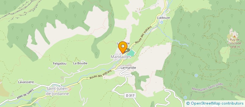 localisation de l'entreprise MONSIEUR BERNARD DANGUIRAL à MANDAILLES SAINT JULIEN