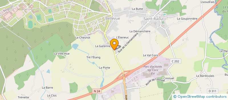 localisation de l'entreprise MONSIEUR BERNARD DANILO  GUER