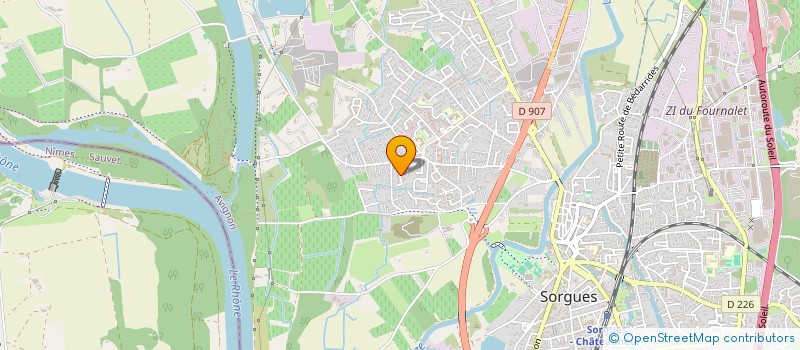 localisation de l'entreprise MONSIEUR BERNARD DARCOURT  SORGUES