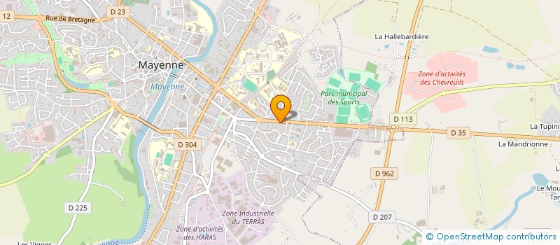localisation de l'entreprise MONSIEUR BERNARD DASSE à MAYENNE