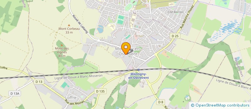 localisation de l'entreprise MONSIEUR BERNARD DAUBLAIN  MONTIGNY-EN-OSTREVENT