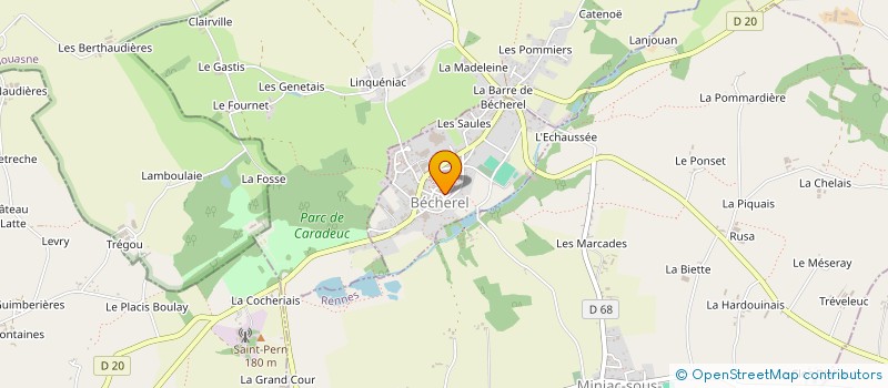 localisation de l'entreprise MONSIEUR BERNARD DAUDIBON  BECHEREL