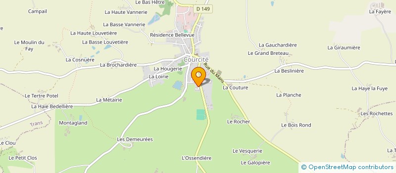 localisation de l'entreprise MONSIEUR BERNARD DAVANNE  COURCITE