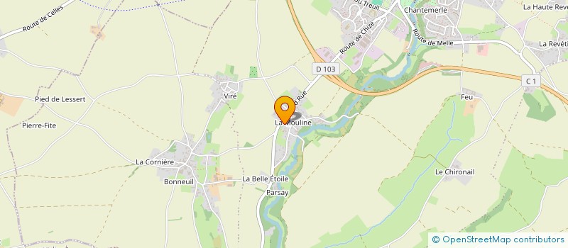 localisation de l'entreprise MONSIEUR BERNARD DAVID  PRAILLES-LA COUARDE