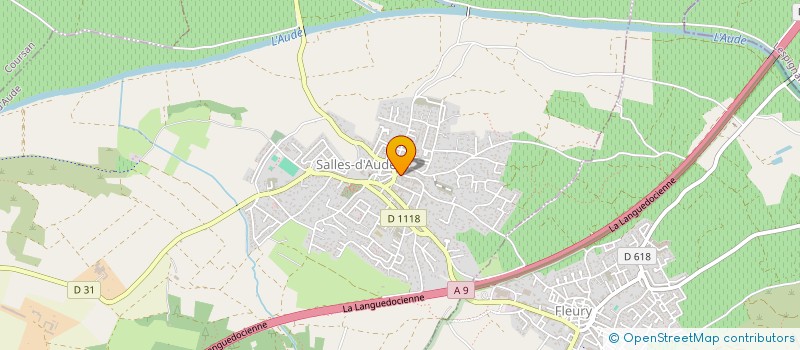 localisation de l'entreprise MONSIEUR BERNARD DAVID  SALLES-D'AUDE