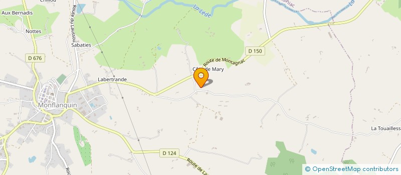 localisation de l'entreprise MONSIEUR BERNARD DE WOELMONT  MONFLANQUIN