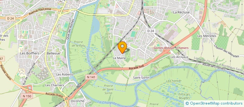 localisation de l'entreprise MONSIEUR BERNARD DEBELLE  SAINTES