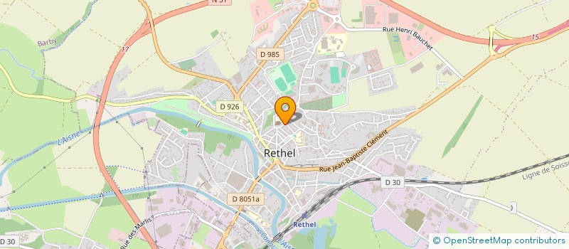 localisation de l'entreprise MONSIEUR BERNARD DECARREAUX  RETHEL