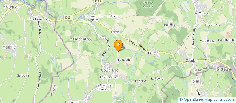 localisation de l'entreprise MONSIEUR BERNARD DECHAVANNE  COUBLANC