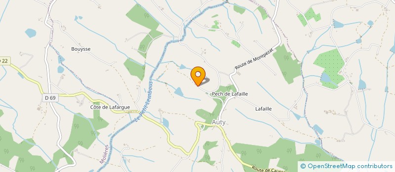 localisation de l'entreprise MONSIEUR BERNARD DELAGNES  AUTY