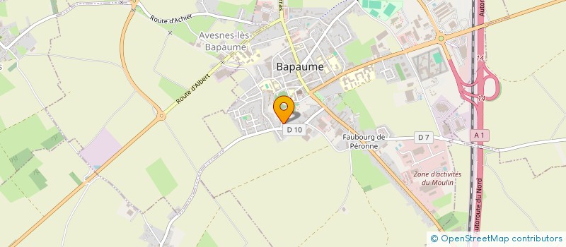 localisation de l'entreprise MONSIEUR BERNARD DELATTRE  BAPAUME