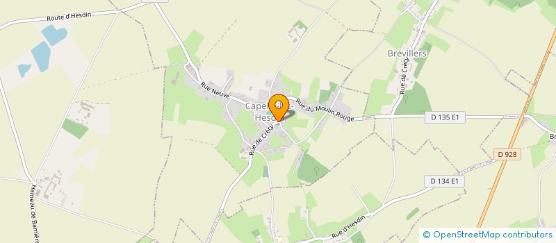 localisation de l'entreprise MONSIEUR BERNARD DELHOVE  CAPELLE-LES-HESDIN