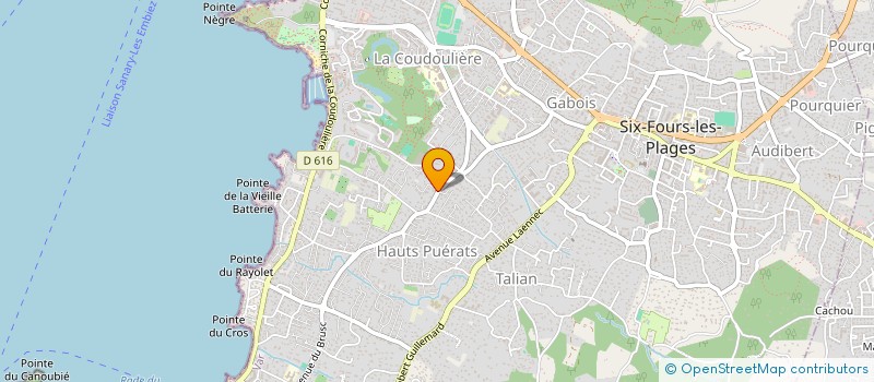 localisation de l'entreprise MONSIEUR BERNARD DEPIEDS à SIX-FOURS-LES-PLAGES