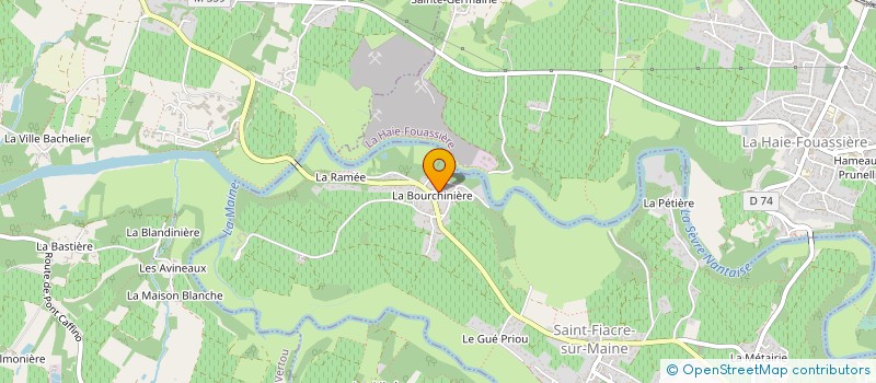 localisation de l'entreprise MONSIEUR BERNARD DERAME  SAINT-FIACRE-SUR-MAINE