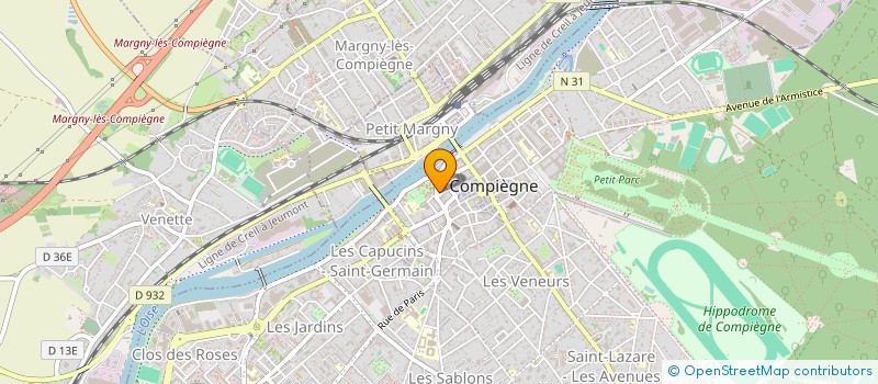 localisation de l'entreprise MONSIEUR BERNARD DESESPRINGALLE à COMPIEGNE