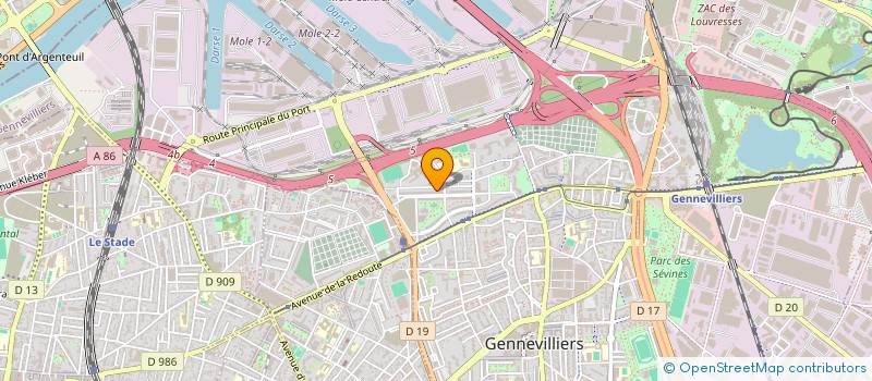 localisation de l'entreprise MONSIEUR BERNARD DESMORTREUX à GENNEVILLIERS