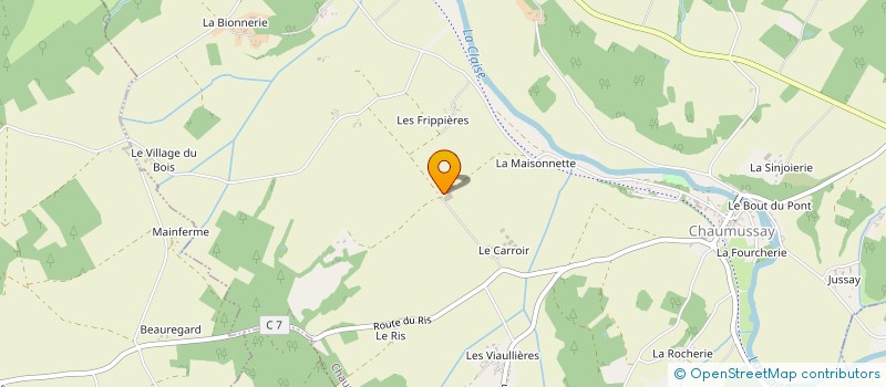 localisation de l'entreprise MONSIEUR BERNARD DESTOUCHES  CHAUMUSSAY