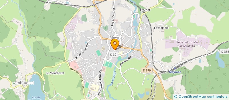 localisation de l'entreprise MONSIEUR BERNARD DETIENNE à MEYMAC