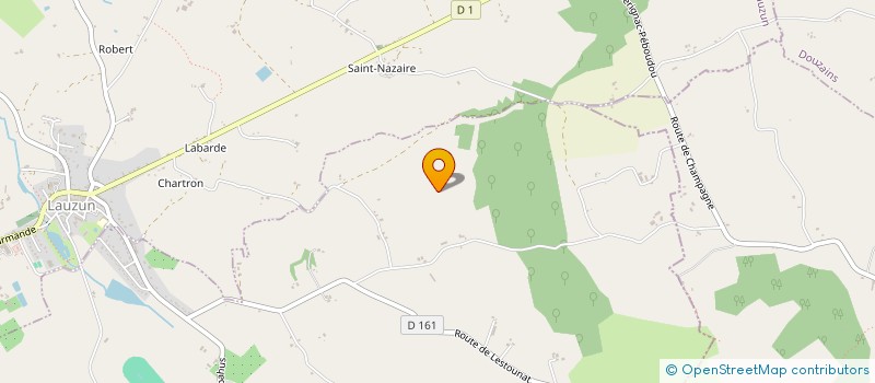 localisation de l'entreprise MONSIEUR BERNARD DIEUDONNE  LAUZUN