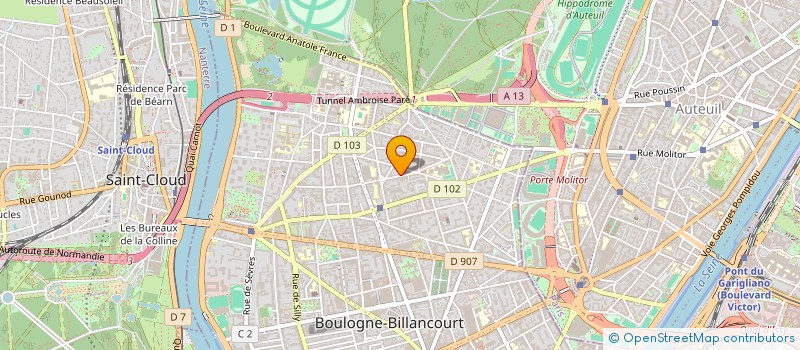 localisation de l'entreprise MONSIEUR BERNARD DROUARD  BOULOGNE-BILLANCOURT