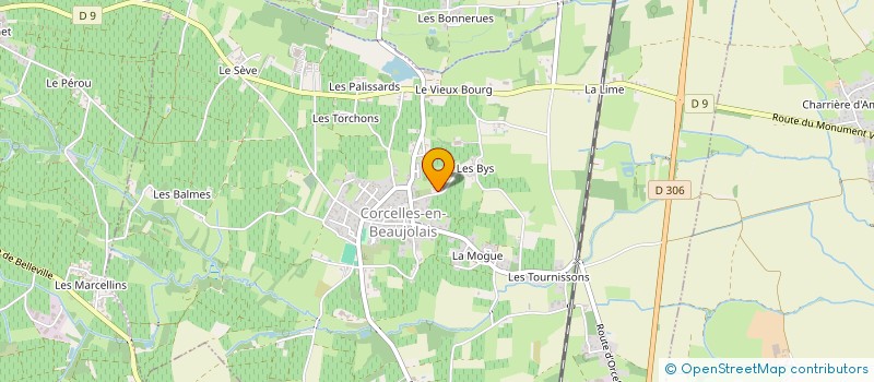 localisation de l'entreprise MONSIEUR BERNARD DUCOTTET  CORCELLES EN BEAUJOLAIS