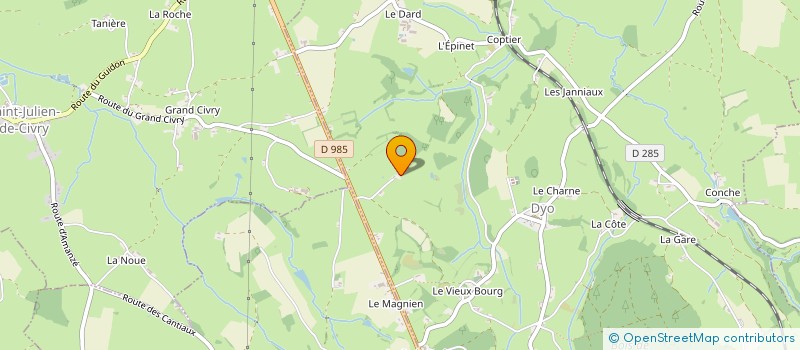 localisation de l'entreprise MONSIEUR BERNARD DURIX  SAINT-LAURENT-EN-BRIONNAIS