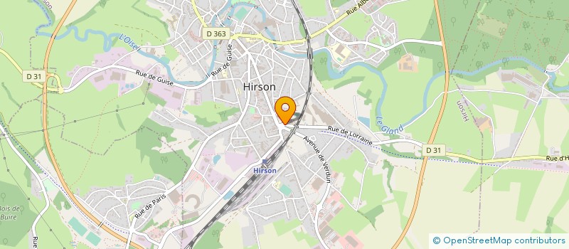 localisation de l'entreprise MONSIEUR BERNARD DUTRIEUX  HIRSON