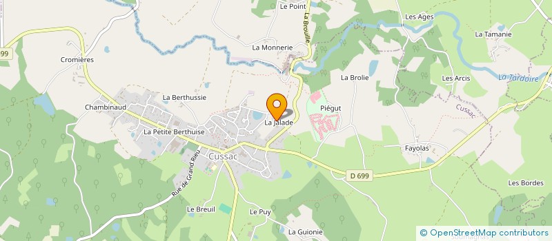 localisation de l'entreprise MONSIEUR BERNARD DUVOISIN DE SOUMAGNAT à CUSSAC