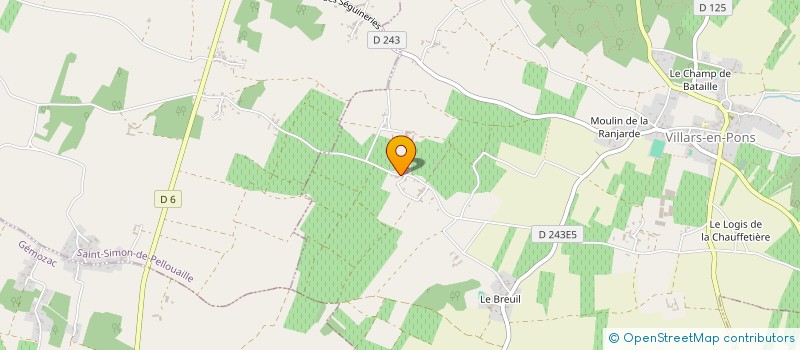 localisation de l'entreprise MONSIEUR BERNARD DUZON  VILLARS-EN-PONS