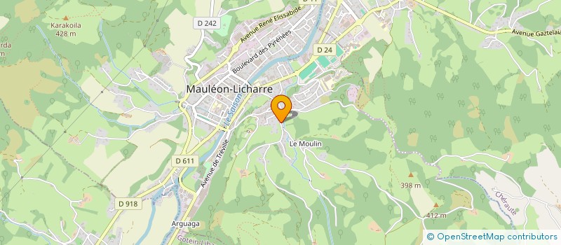 localisation de l'entreprise MONSIEUR BERNARD ETCHEBERRY  MAULEON-LICHARRE