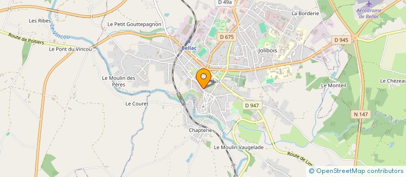 localisation de l'entreprise MONSIEUR BERNARD EVEN  BELLAC