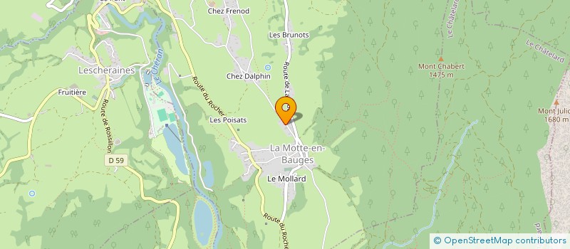 localisation de l'entreprise MONSIEUR BERNARD FANGEAT  LA MOTTE-EN-BAUGES