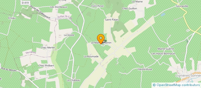 localisation de l'entreprise MONSIEUR BERNARD FAUCOULANCHE  LIGNIERES-AMBLEVILLE