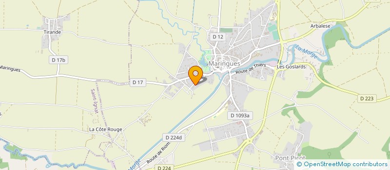 localisation de l'entreprise MONSIEUR BERNARD FAURE  MARINGUES