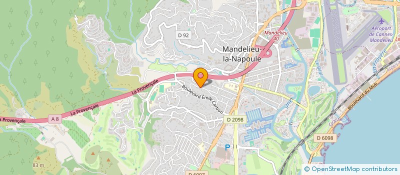 localisation de l'entreprise MONSIEUR BERNARD FAURE à MANDELIEU LA NAPOULE