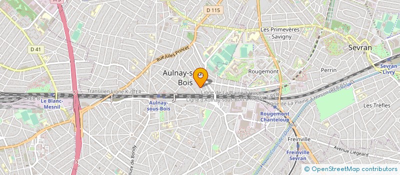 localisation de l'entreprise MONSIEUR BERNARD FAYE à AULNAY-SOUS-BOIS