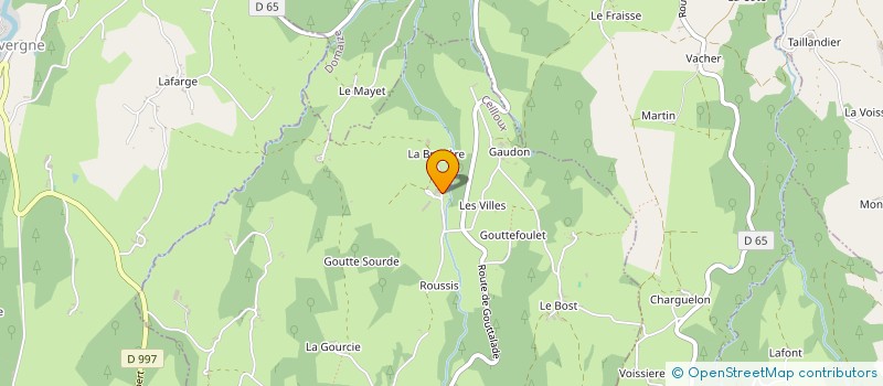 localisation de l'entreprise MONSIEUR BERNARD FAYOL  CEILLOUX