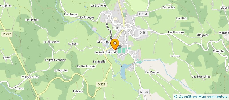 localisation de l'entreprise MONSIEUR BERNARD FAYOLLE à CUNLHAT