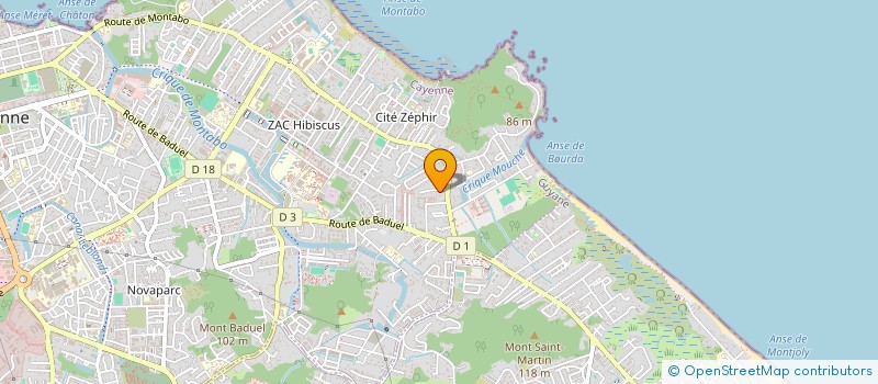 localisation de l'entreprise MONSIEUR BERNARD FINANCE  CAYENNE