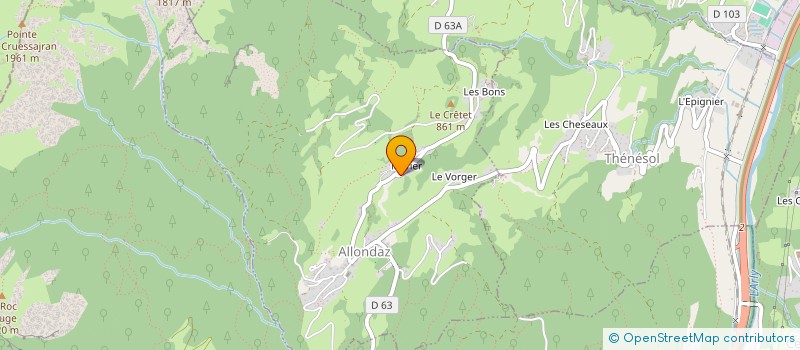 localisation de l'entreprise MONSIEUR BERNARD FONTANET  ALLONDAZ