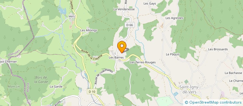 localisation de l'entreprise MONSIEUR BERNARD FOREST à SAINT-IGNY-DE-VERS
