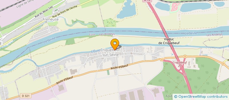 localisation de l'entreprise MONSIEUR BERNARD FORGUE  CRIQUEBEUF-SUR-SEINE