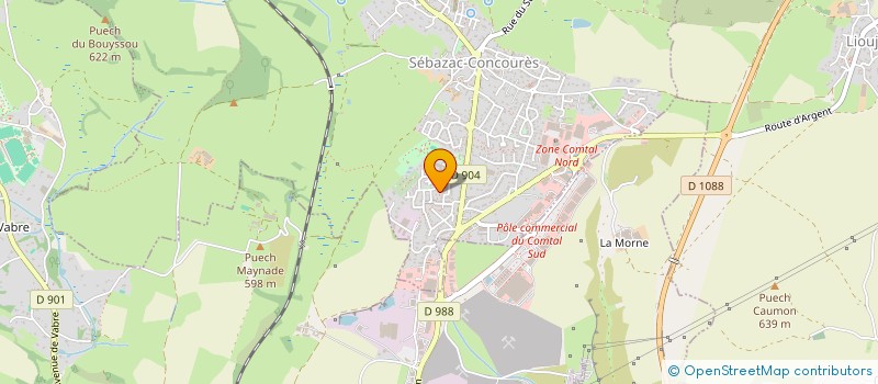 localisation de l'entreprise MONSIEUR BERNARD FRAYSSINHES  SEBAZAC-CONCOURES