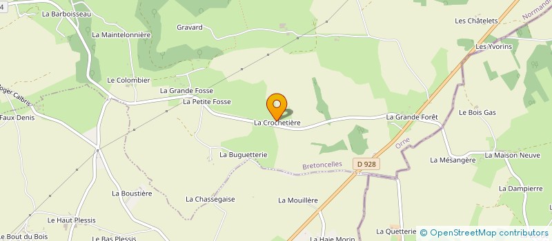localisation de l'entreprise MONSIEUR BERNARD FRET à BRETONCELLES