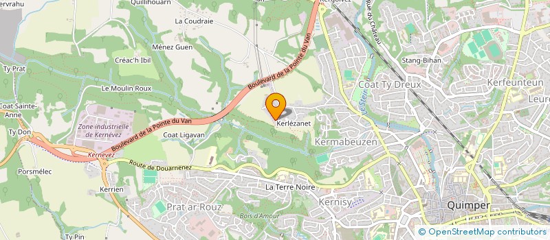 localisation de l'entreprise MONSIEUR BERNARD GALERON  QUIMPER