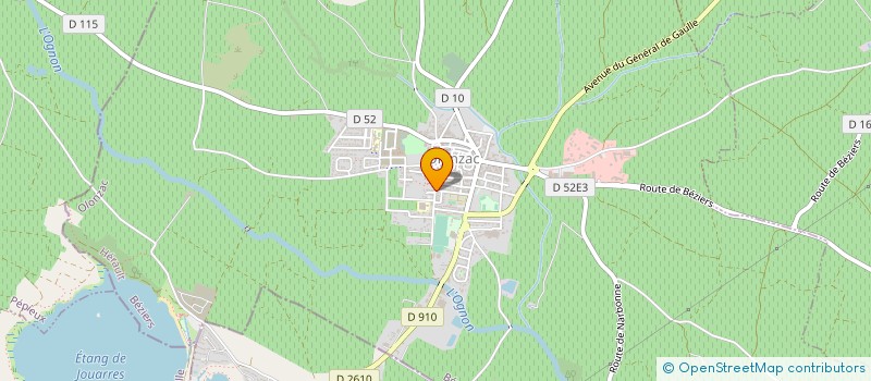 localisation de l'entreprise MONSIEUR BERNARD GALIGNE  OLONZAC